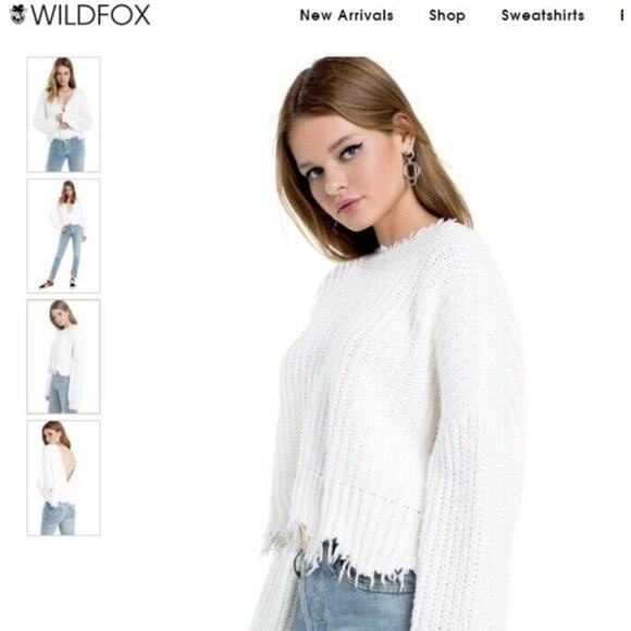 Revolve Wildfox Palmetto Reversible Knit Sweater Womens Size Small reversible - Picture 8 of 14